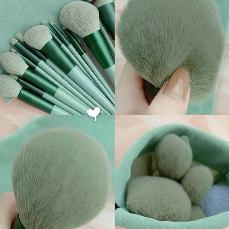 13Pcs Makeup Brush Set Foundation Blush Eye Shadow Cosmetic Beauty Tools | طقم فرش مكياج 13 قطعة للأساس والبلاشر وظلال العيون