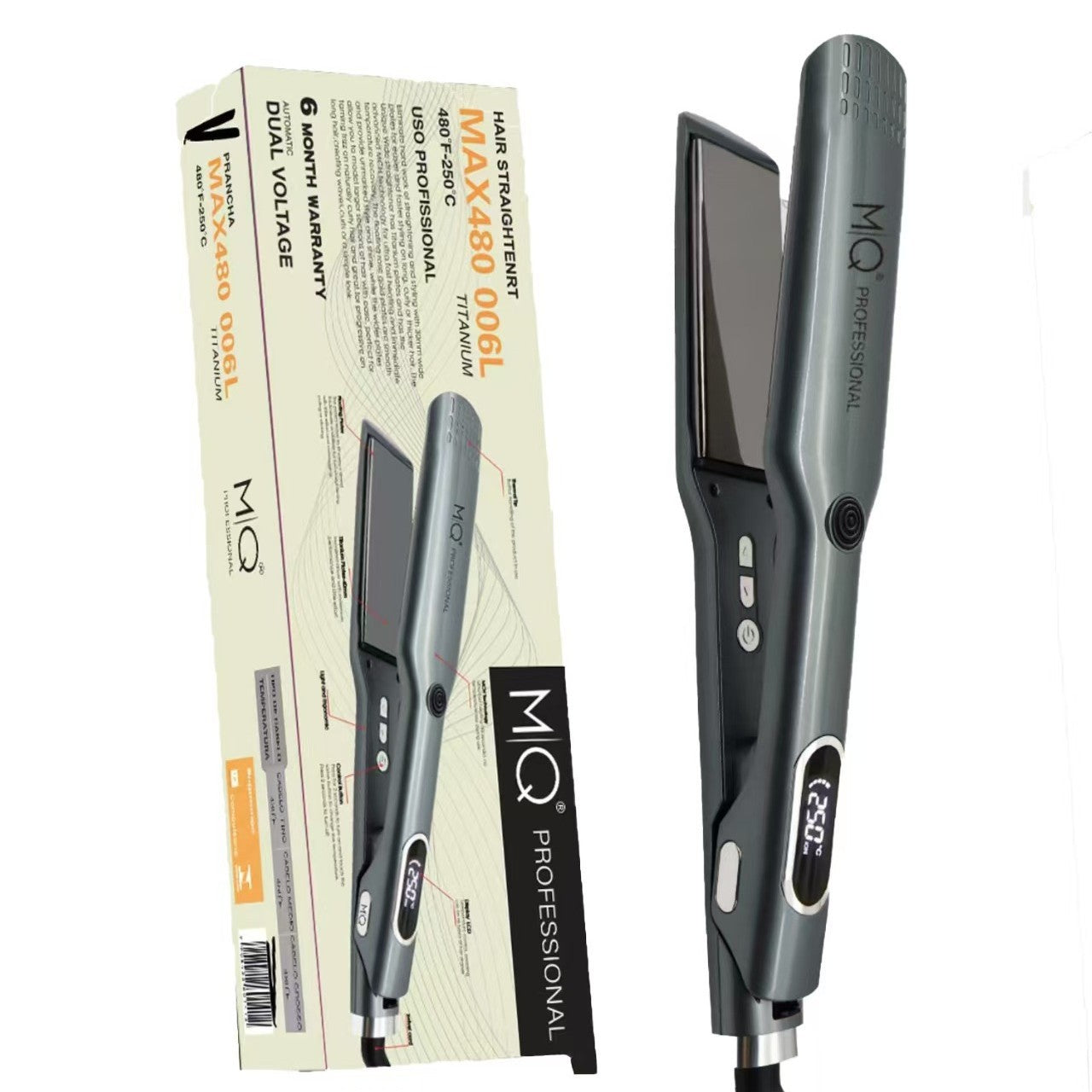مكواة شعر بدرجة حرارة عالية بأيونات سالبة | Negative Ion High-temperature Hair Straightener Straightens Hair Like A Salon Hair Straightener