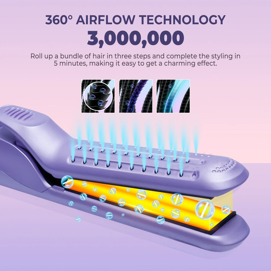 مكواة شعر كهربائية منزلية للتجعيد والتسريح | Home Hair Curling Electric Hair Straightener Device