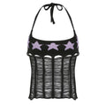 قميص بدون أكمام بتصميم مفرغ عصري | Spicy Girls Street Hip-hop Star Hollow Design Tank Top