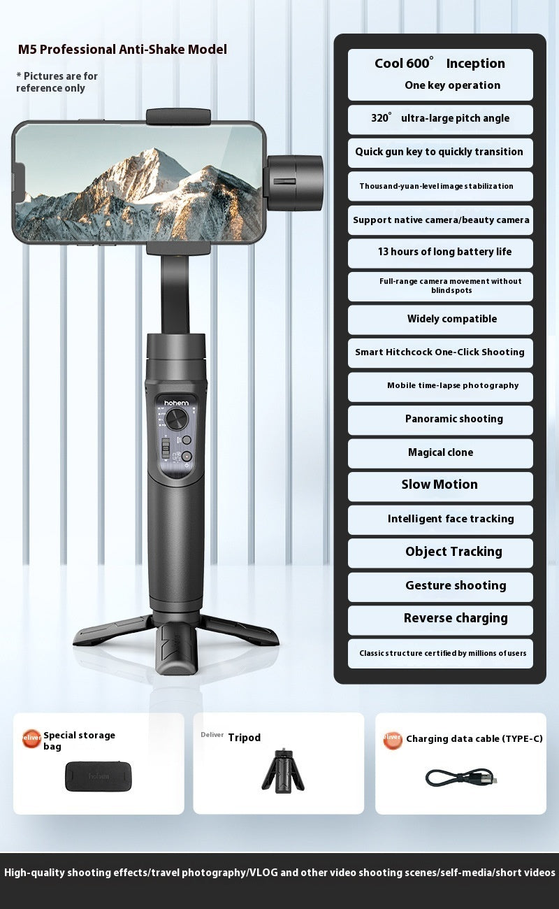 Vast Mobile Phone Stabilizer AI Face Tracking Gimbal | مثبت هاتف محمول بتتبع الوجه بالذكاء الاصطناعي