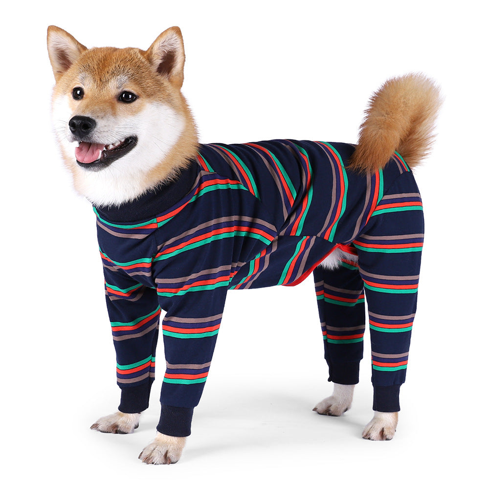 بيجامة كلاب قطنية مرنة بأربعة أرجل | Fully Enclosed High Elastic Four-Legged Dog Pajamas