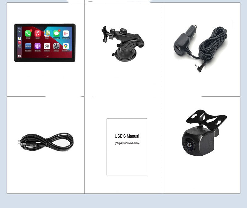 شاشة سيارة ذكية محمولة لاسلكية تدعم Carplay وAndroid Auto | Portable IPS Car Smart Screen Wireless Projection Carplay Android AUTO