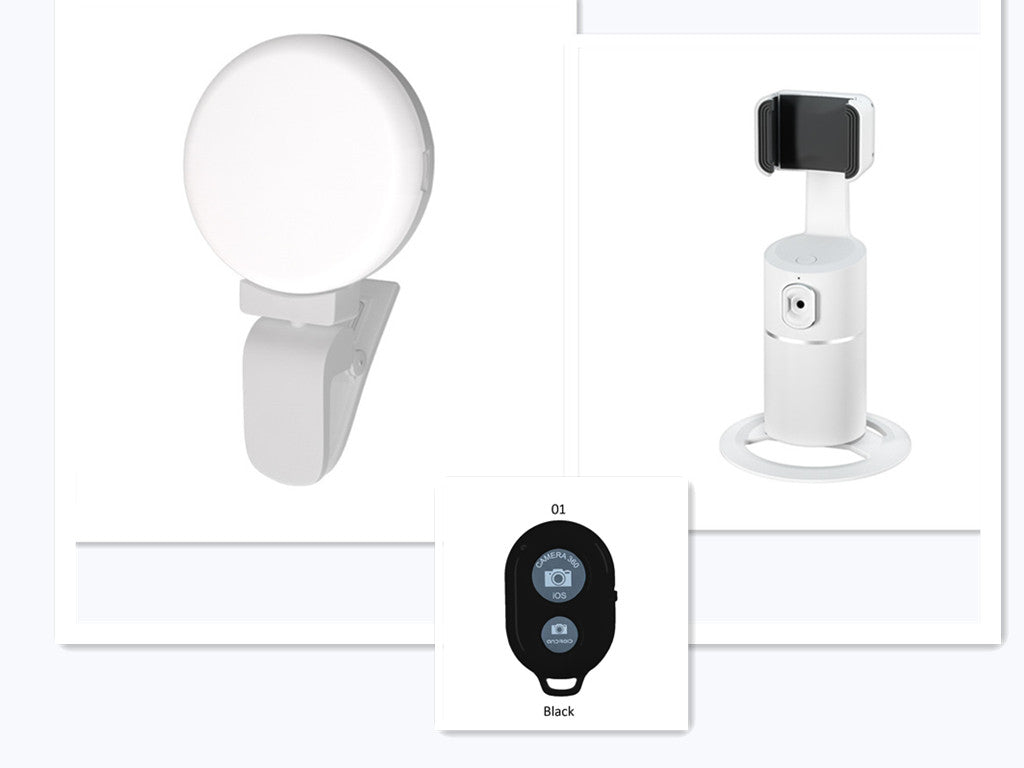 Smart Face Recognition Tracking PTZ Mobile Phone Stand Live Broadcast | حامل هاتف ذكي بتتبع الوجه للبث المباشر