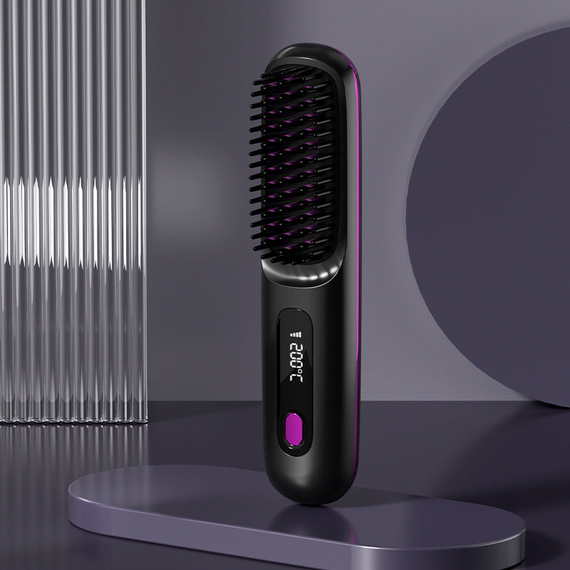 مشط تمليط لاسلكي 2 في 1 | 2 In 1 Straight Hair Comb Wireless Hair Straightener Brush
