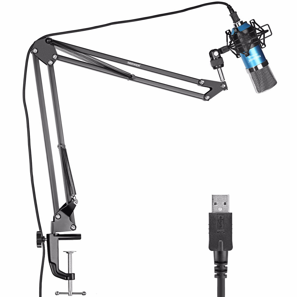 مايكروفون Neewer NW-7000 USB احترافي مع ذراع مقصية وحامل صدمات | Neewer NW-7000 USB Professional Studio Condenser Microphone Kit