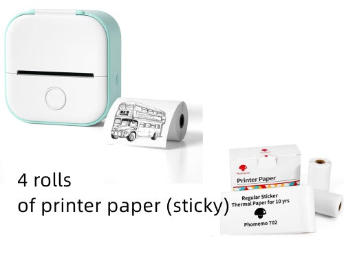 طابعة ملصقات حرارية محمولة بلوتوث للصور والبطاقات والأسئلة | Portable Mini Thermal Label Printer Home Photo Printer Bluetooth Mini Label Printer