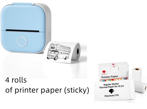 طابعة ملصقات حرارية محمولة بلوتوث للصور والبطاقات والأسئلة | Portable Mini Thermal Label Printer Home Photo Printer Bluetooth Mini Label Printer