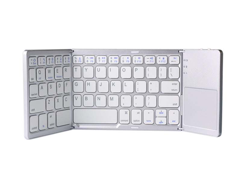 كيبورد لمسي رفيع ثلاثي الطي محمول | Ultra-thin Tri-fold Folding Touch Keyboard