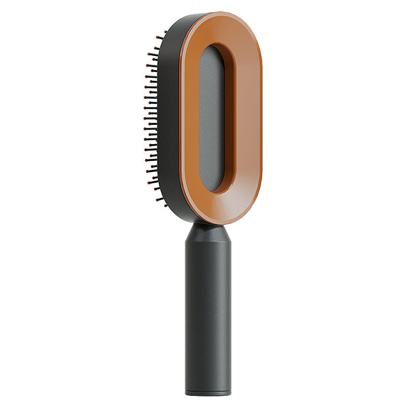 فرشاة شعر ذاتية التنظيف بضغطة واحدة مضادة للكهرباء لمساج فروة الرأس | Self Cleaning Hair Brush One-key Cleaning Anti-Static Airbag Massage Scalp Comb