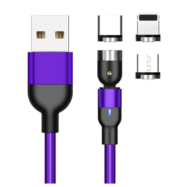 كابل شحن مغناطيسي دوار 360 درجة سريع الشحن | Essager Rotate Magnetic Cable 360 Degree USB Type C Fast Charging