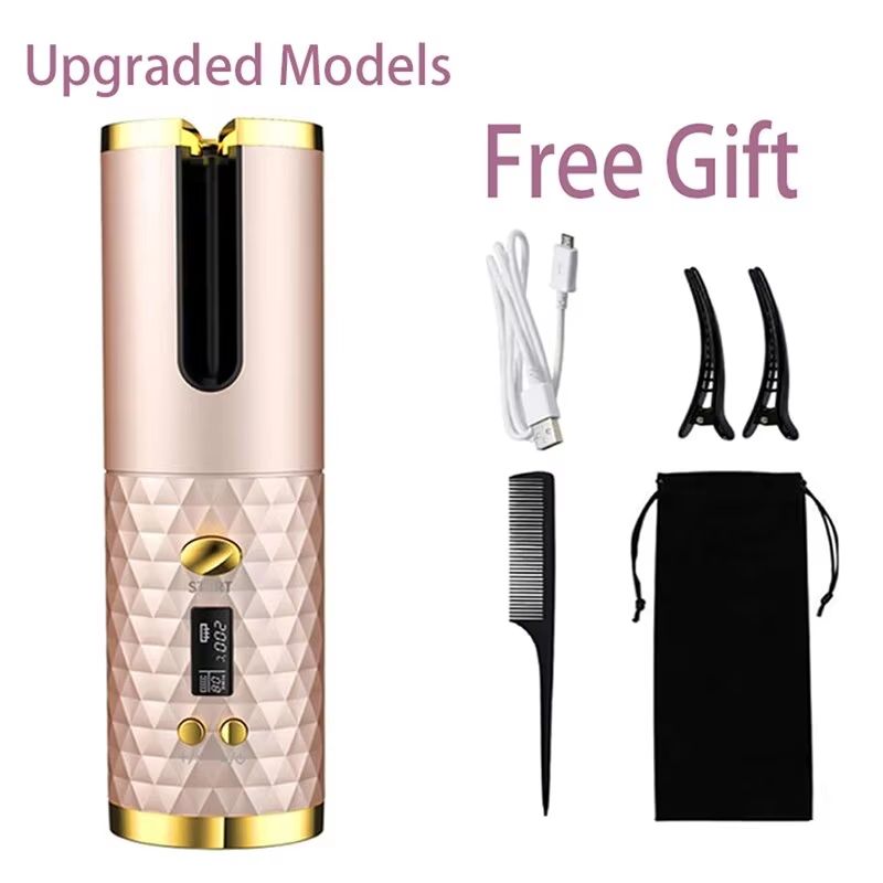 مجعّد شعر لاسلكي يعمل بـ USB | USB-powered Wireless Automatic Hair Curler