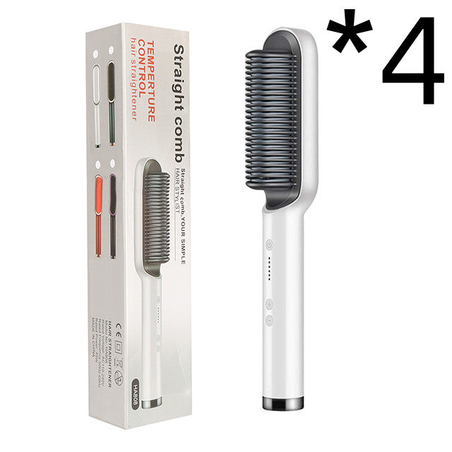 مكواة شعر 2 في 1 مع تجعيد | New 2 In 1 Hair Straightener Hot Comb Curling Tong Electric Hair Brush