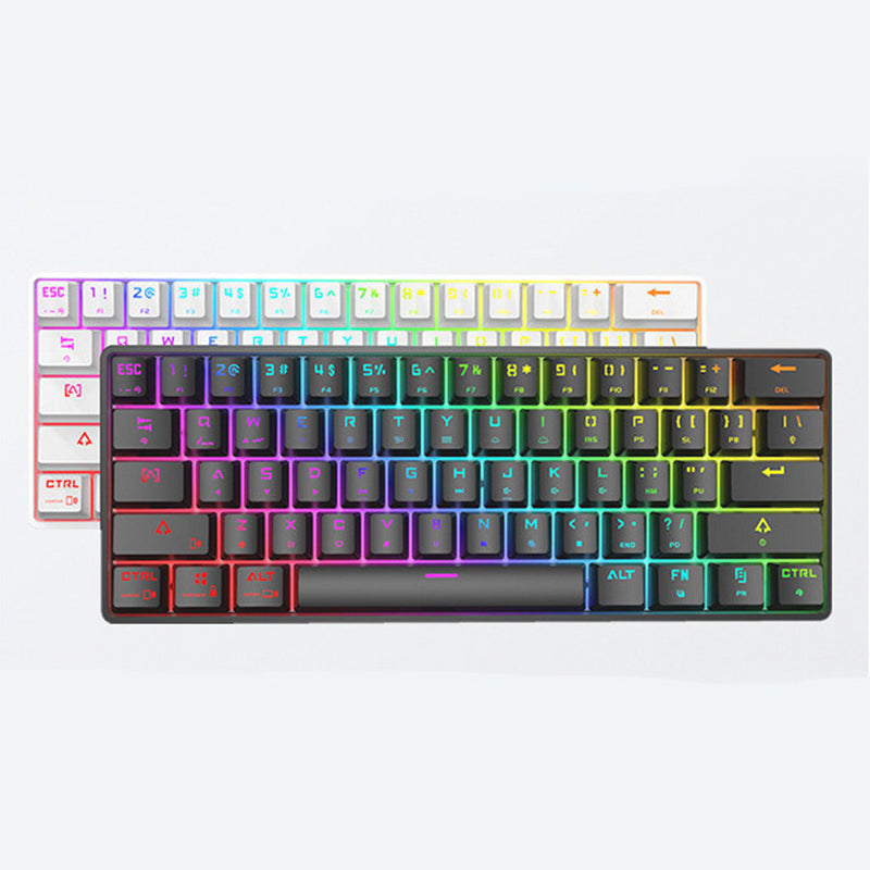 كيبورد ميكانيكي لاسلكي بلوتوث بمفاتيح PBT ملونة | Wireless Bluetooth Keyboard Colorful PBT Keycaps Mechanical Keyboard