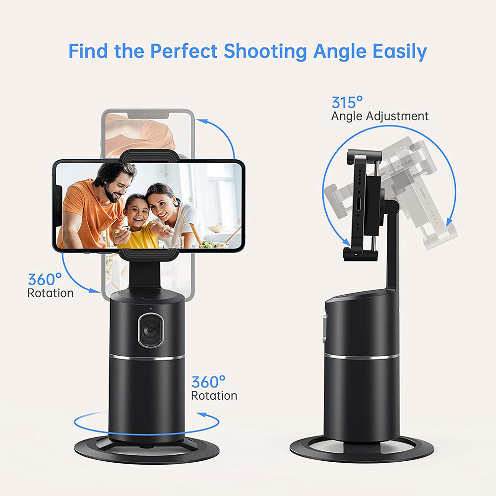 حامل سيلفي ذكي بتتبع تلقائي للوجه مع دوران 360 درجة | Automatic Face Tracking Selfie Stick Mobile Phone Holder 360 Rotation