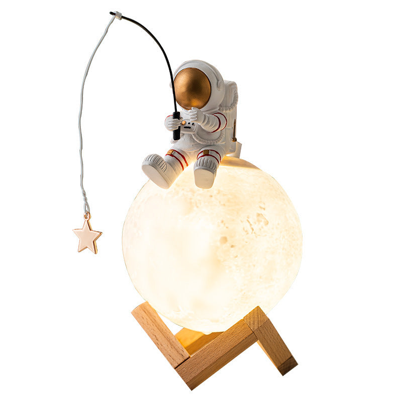 تمثال رائد فضاء مع مرطب وإضاءة ليلية | Astronaut Figurine Humidifier Night Light Home Decor