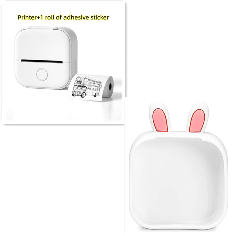 طابعة ملصقات حرارية محمولة بلوتوث للصور والبطاقات والأسئلة | Portable Mini Thermal Label Printer Home Photo Printer Bluetooth Mini Label Printer