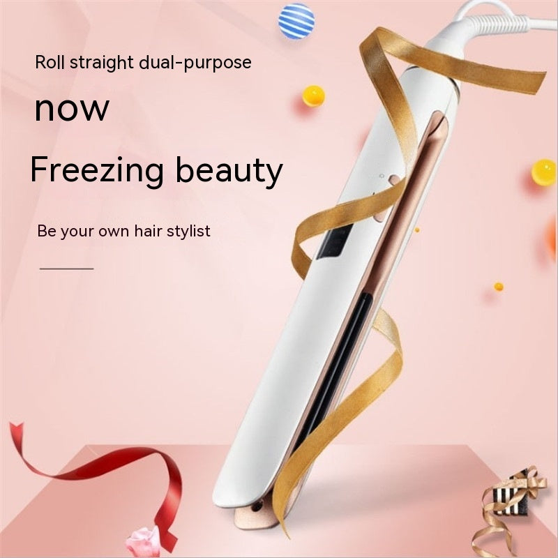 مكواة شعر 2 في 1 للتجعيد والتسريح | Hair Curler And Straightener Dual-use Air Bangs Hair Straightener