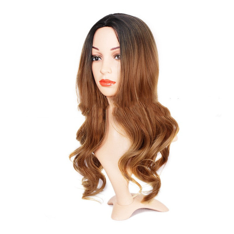 Wig Foreign Trade Wig Female Gradient Chemical Fiber Wig | باروكة نسائية متدرجة من الألياف الكيميائية