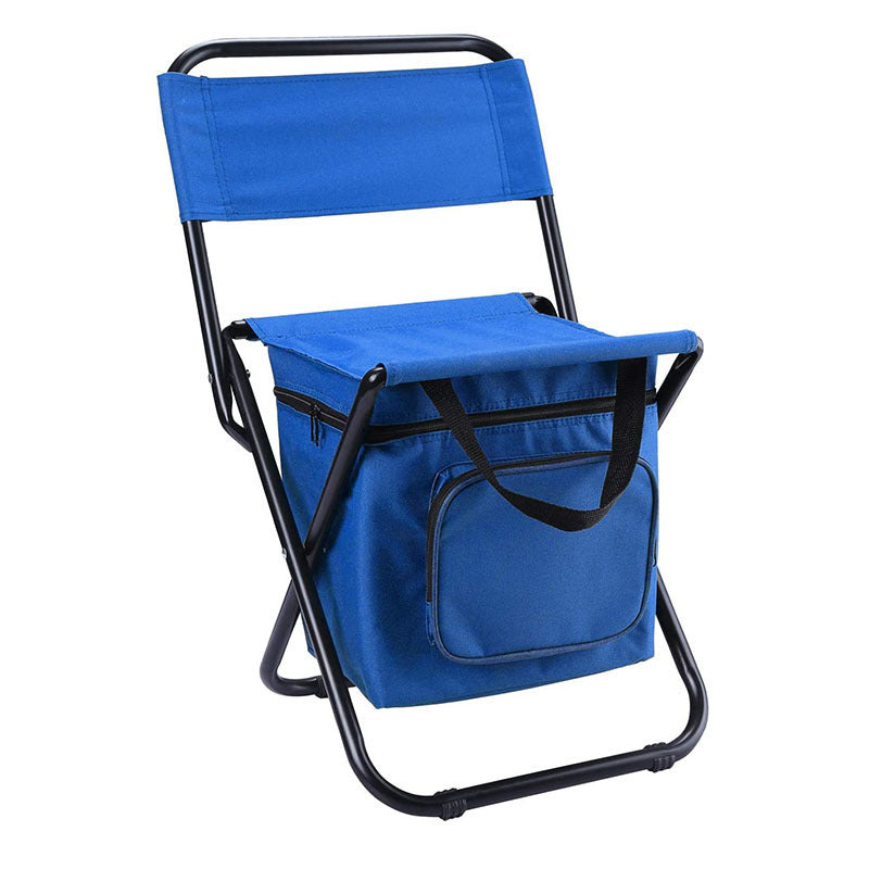 كرسي تخييم قابل للطي مع حقيبة تبريد | Folding Fishing Chair Backpack with Cooler Bag Portable Camping Chair