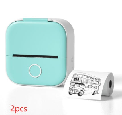 طابعة ملصقات حرارية محمولة بلوتوث للصور والبطاقات والأسئلة | Portable Mini Thermal Label Printer Home Photo Printer Bluetooth Mini Label Printer