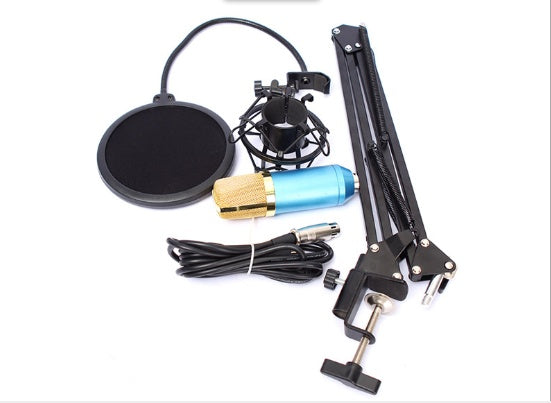 طقم مايكروفون BM800 مع حامل وشبكة وحامل صدمات | BM800 Microphone Set with Cantilever Stand, Pop Filter & Shock Mount