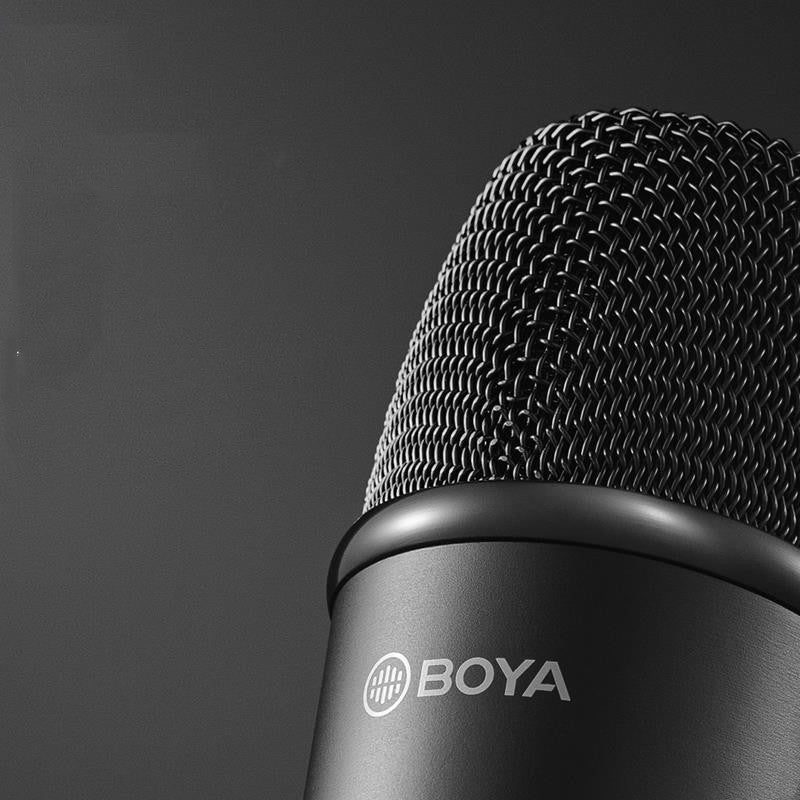مايكروفون BOYA PM700R كوندنسر USB مع كارد صوت مدمج للتسجيل والبث | BOYA PM700R USB Condenser Microphone Built-in Sound Card Recording