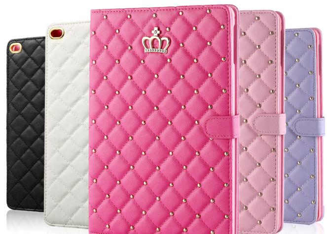 كفر آيباد بتصميم التاج جلد PU متوافق مع آبل | Compatible With Apple iPad Tablet Crown Case Cover