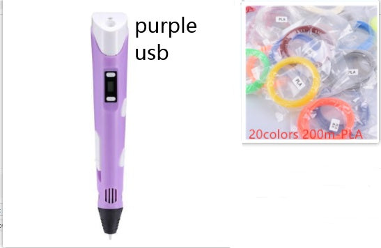 قلم طباعة ثلاثية الأبعاد للأطفال رسم وإبداع | 3D Print Pen Graffiti Stereoscopic Paintbrush Children Puzzle Painting Toy