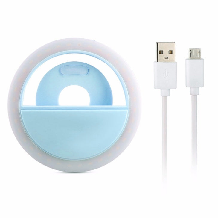 سيلفي سماعة الموبايل USB موديل RK12 | الهاتف المحمول صورة شخصية ملء ضوء USB شحن RK12