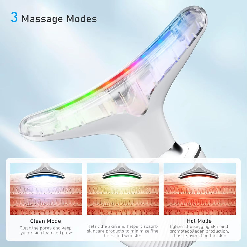 Hot Sale 7 in 1 Antiagingwrinkles Face Massager anti Aging Facial Neck Eye Night Massage Device for Women and Machine