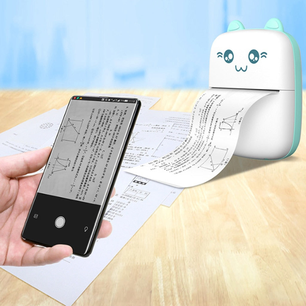 طابعة صغيرة محمولة بلوتوث وايفاي لطباعة الصور من الهاتف | Mini Printer Portable Bluetooth WiFi Mobile Phone Photo Pocket Printer