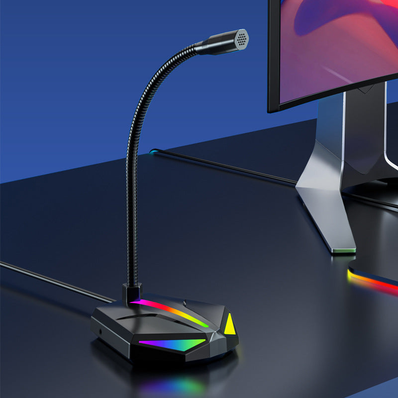 مايكروفون USB للكمبيوتر والألعاب والبث الصوتي | Computer USB Microphone Game Voice Laptop