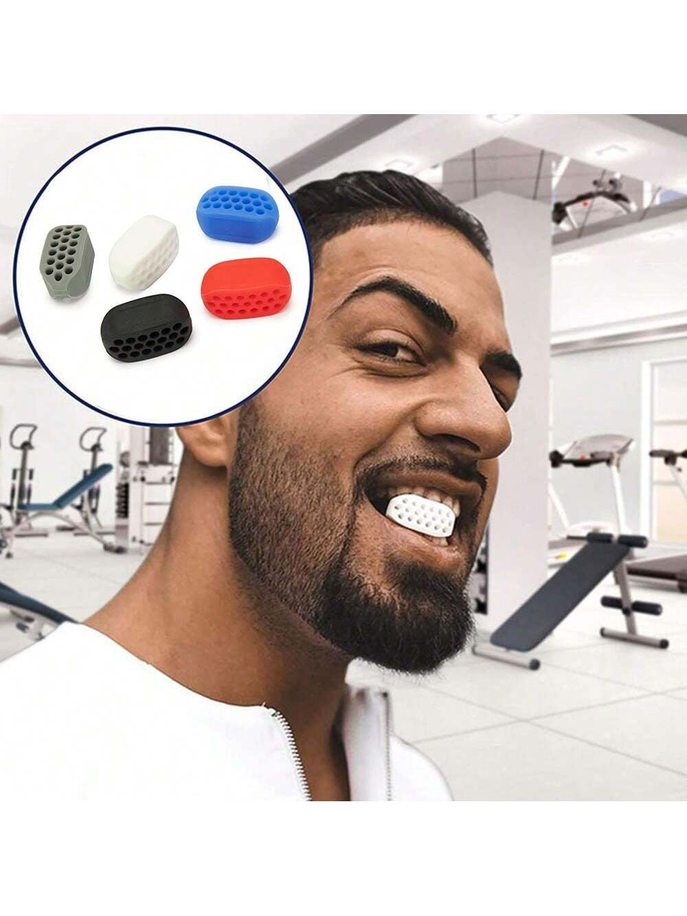 2Pcs Chin Exerciser, Fitness Face Muscle Trainer, Silicone Chewing Jaw Exerciser,Beauty,Skin Care Products,Spa,Self Care,Skin Care Tools,Face Care,Esthetician Supplies,Massage,Face Massage Tool,Face Roller