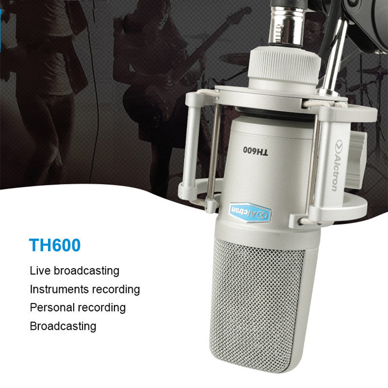 مايكروفون كوندنسر TH600 بحجرة كبيرة XLR للتسجيل الاحترافي | TH600 Large Diaphragm Condenser Microphone XLR Professional Recording
