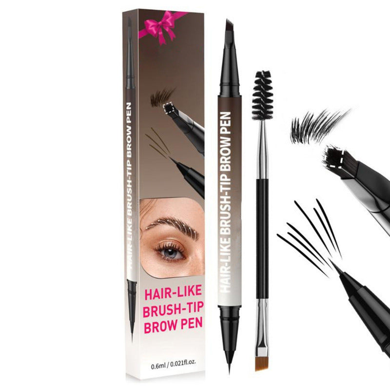 Waterproof And Sweat-proof Not Smudge Double-headed Eyebrow Pencil | قلم حواجب مزدوج مقاوم للماء والعرق لا يتلطخ