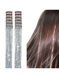 6Pcs Shiny Hair Clips, 23.6 Inch Sequin Hair Clips, Heat Resistant Shiny Fairy Hair Accessories Set, Suitable for Women (Silver)
