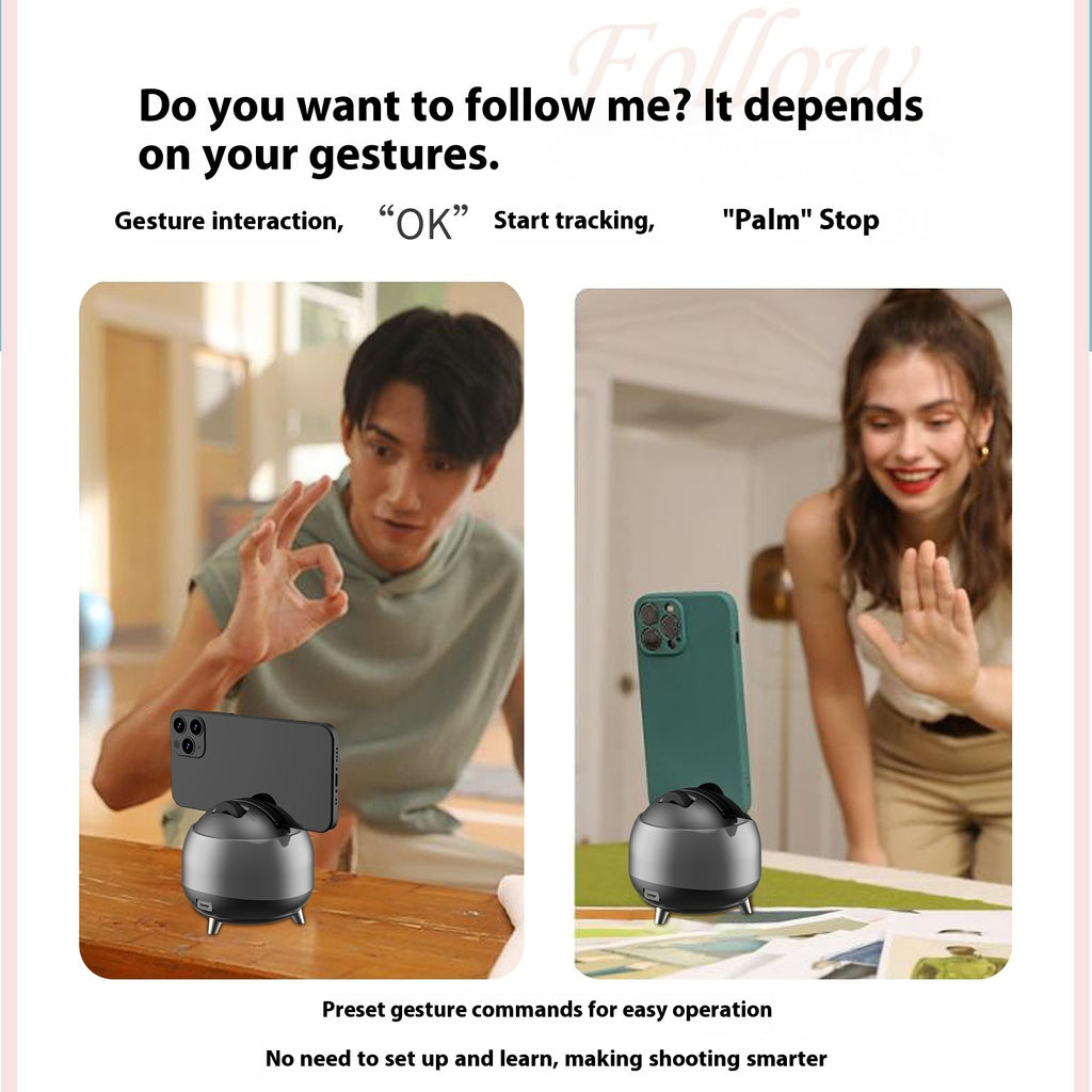 جيمبال Q8 ثنائي المحور ذكي بتقنية AI للتعرف على الوجه والتتبع التلقائي | New Dual-axis Q8 Intelligent AI Face Recognition Automatic Mobile Phone Tracking Head Stabilizer