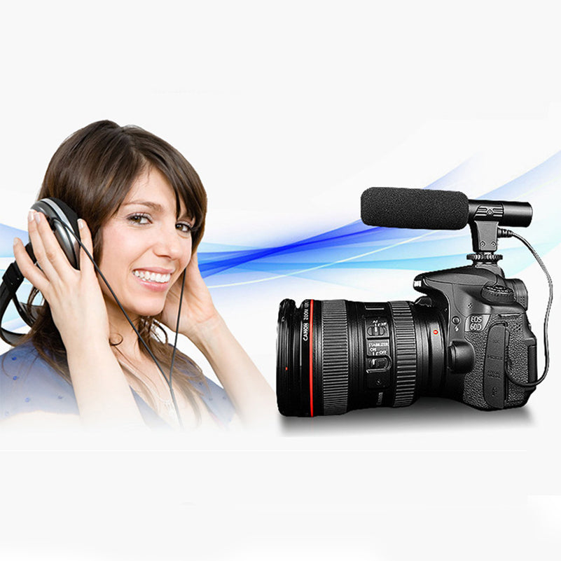 مايكروفون MIC-01 كوندنسر للكاميرا والهاتف بمنفذ 3.5mm | MIC-01 Condenser Microphone for Camera Hot Shoe 3.5mm