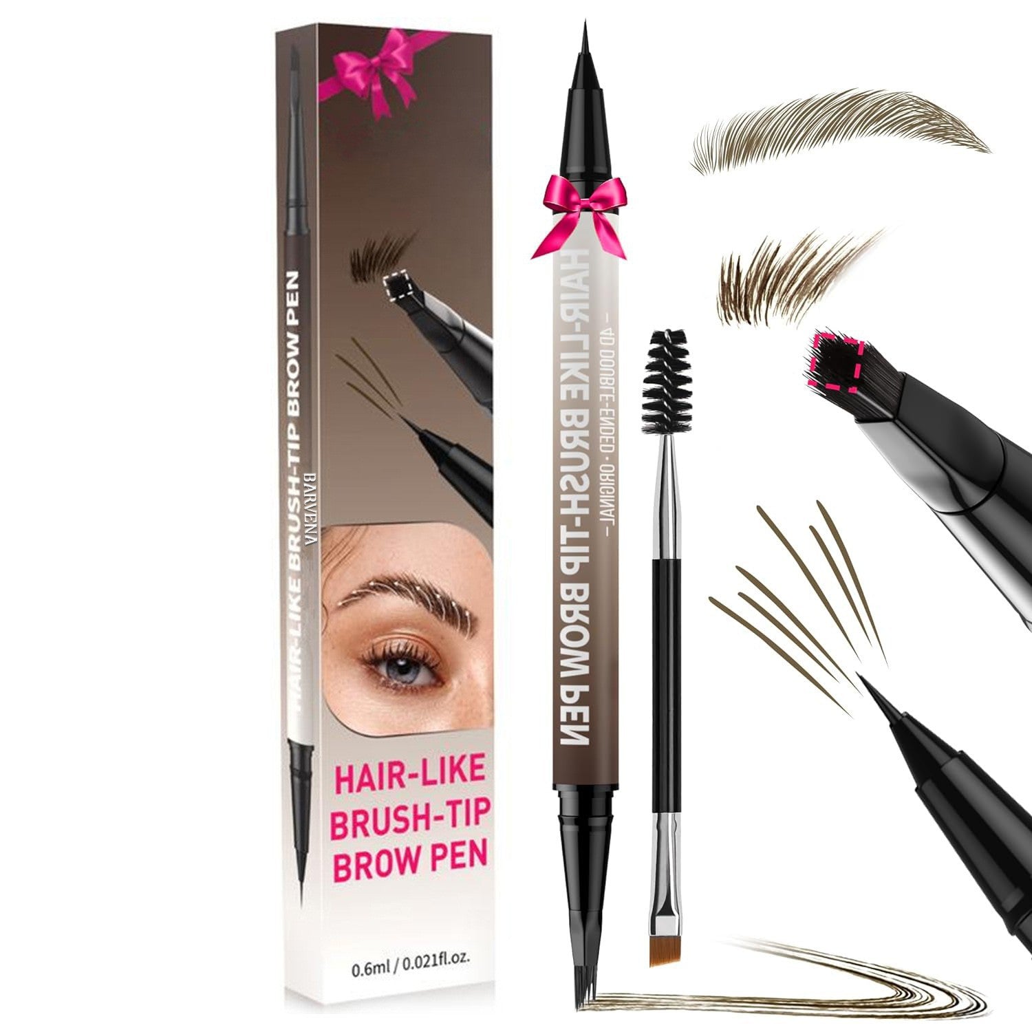 Waterproof And Sweat-proof Not Smudge Double-headed Eyebrow Pencil | قلم حواجب مزدوج مقاوم للماء والعرق لا يتلطخ