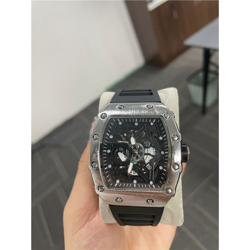ساعة رجالية أسطوانية مضيئة | Cylindrical Mens Watch Luminous Quartz Movement