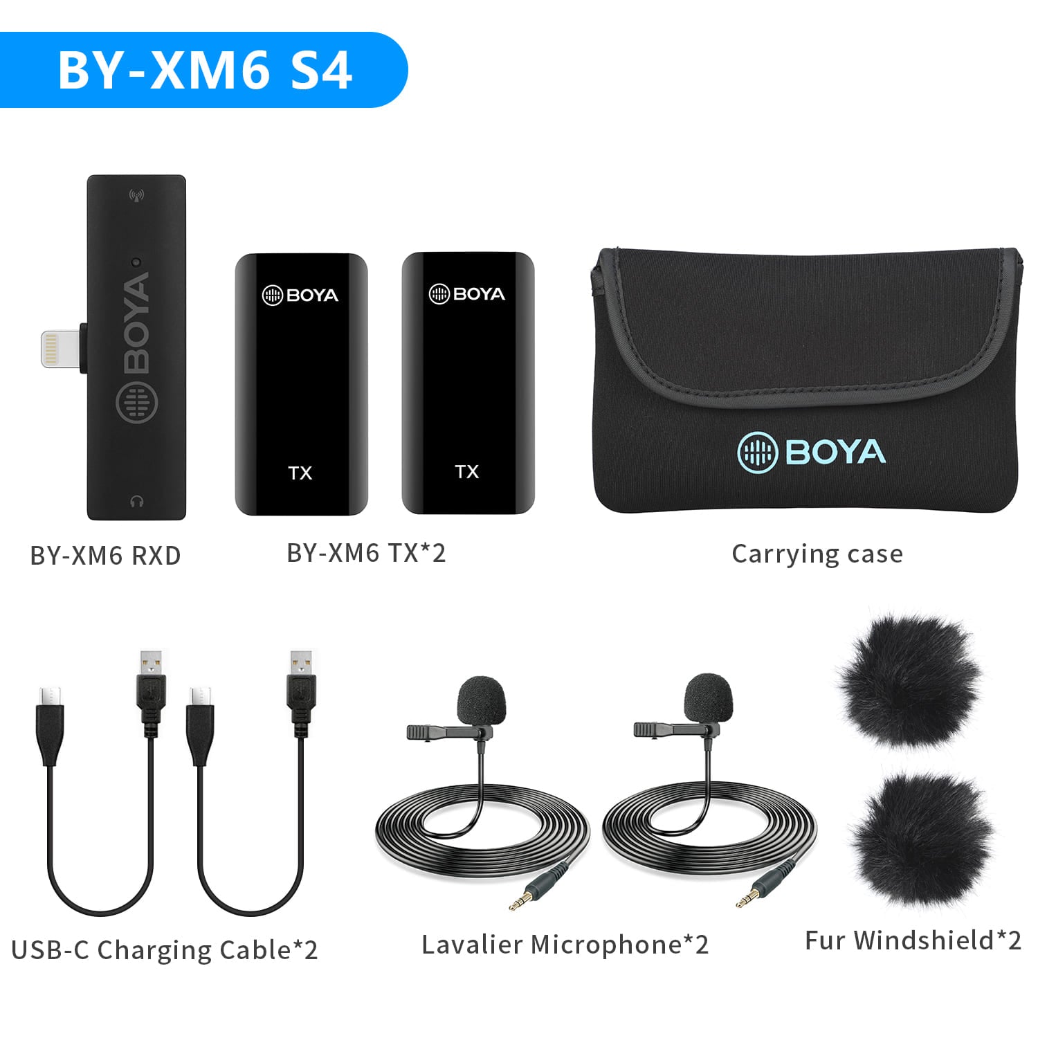 مايكروفون BOYA BY-XM6 لاسلكي احترافي للهاتف والكاميرا | BOYA BY-XM6 Wireless Microphone for Mobile Phone SLR Camera