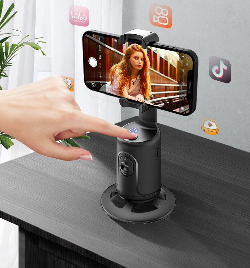 360 Auto Face Tracking Gimbal AI Smart Phone Holder | حامل هاتف ذكي بتتبع الوجه 360 درجة