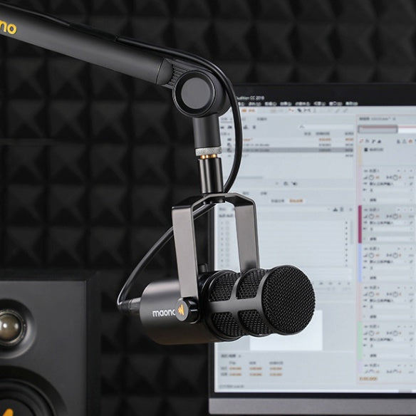 مايكروفون XLR احترافي للبث المباشر والتسجيل ثنائي الوضع | XLR USB Dual Mode Live Broadcast Recording Moving Coil Microphone