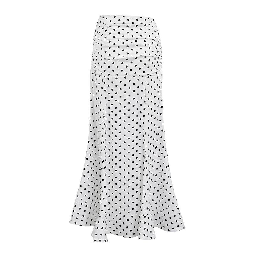 تنورة مطوية بنقاط عصرية لطيفة | Sweet Youth-Enhancing Polka-Dot Pleated Skirt