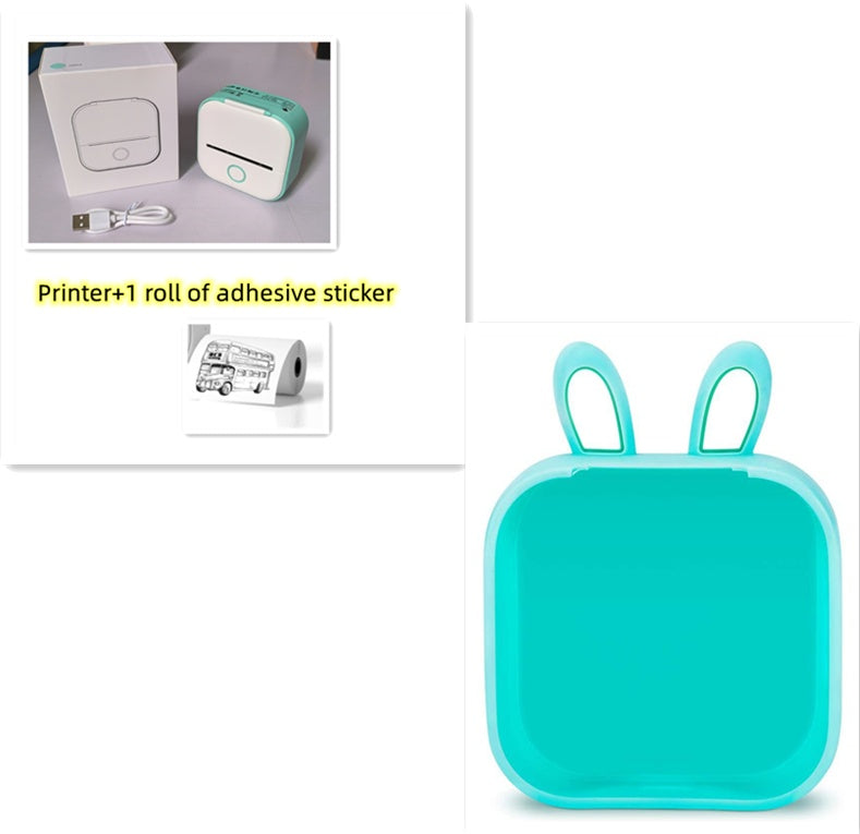 طابعة ملصقات حرارية محمولة بلوتوث للصور والبطاقات والأسئلة | Portable Mini Thermal Label Printer Home Photo Printer Bluetooth Mini Label Printer