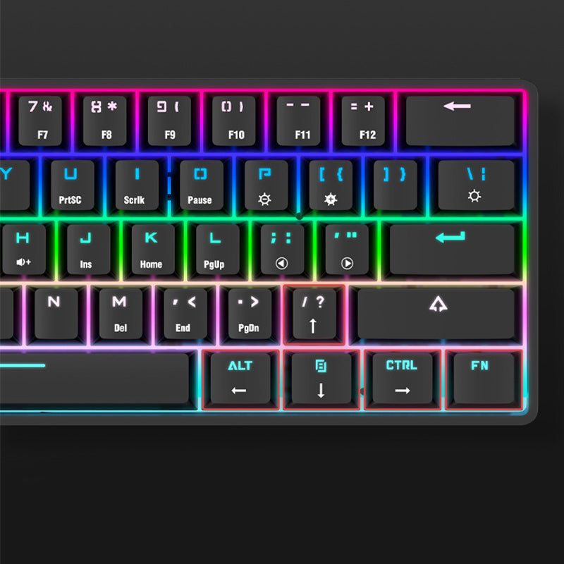 كيبورد ميكانيكي لاسلكي بلوتوث بمفاتيح PBT ملونة | Wireless Bluetooth Keyboard Colorful PBT Keycaps Mechanical Keyboard