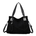 حقيبة كتف نسائية ريترو بشراشيب وسحاب من السويد | Womens Retro Tassel Zipper Suede Shoulder Crossbody Bag