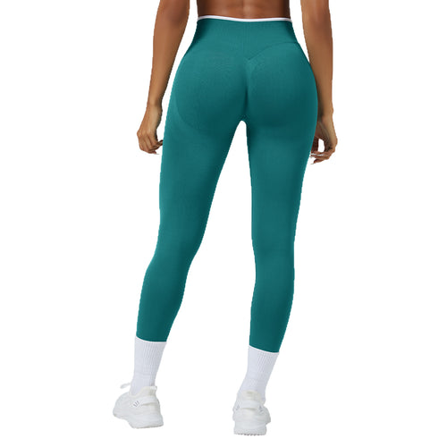 بنطال يوغا سلس عالي الخصر سريع الجفاف | Seamless Knitted Tight High Waist Quick-drying Sports Yoga Pants