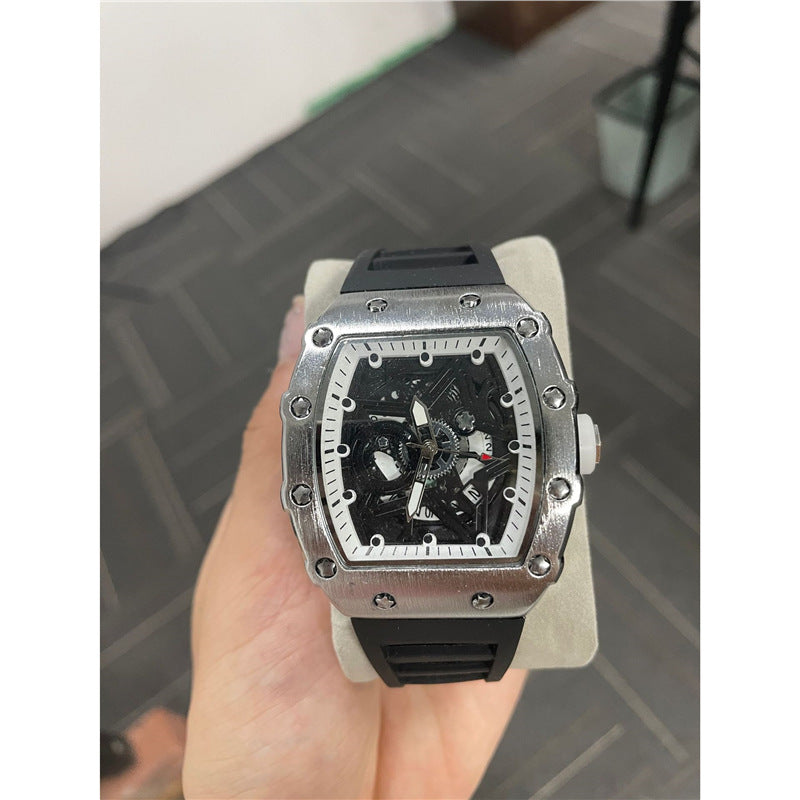ساعة رجالية أسطوانية مضيئة | Cylindrical Mens Watch Luminous Quartz Movement